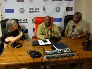 Atty Johnny Barnes joins host Thomas Byrd (center) and Virginia Spatz on The Education Town Hall