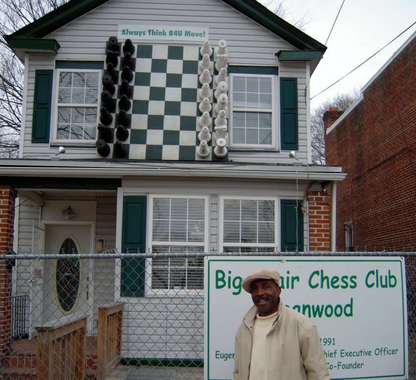Eugene Brown at his Big Chair Chess Club in Washington DC's Deanwood Neighborhood