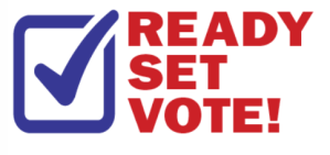 checked box with words "Ready Set Vote!"